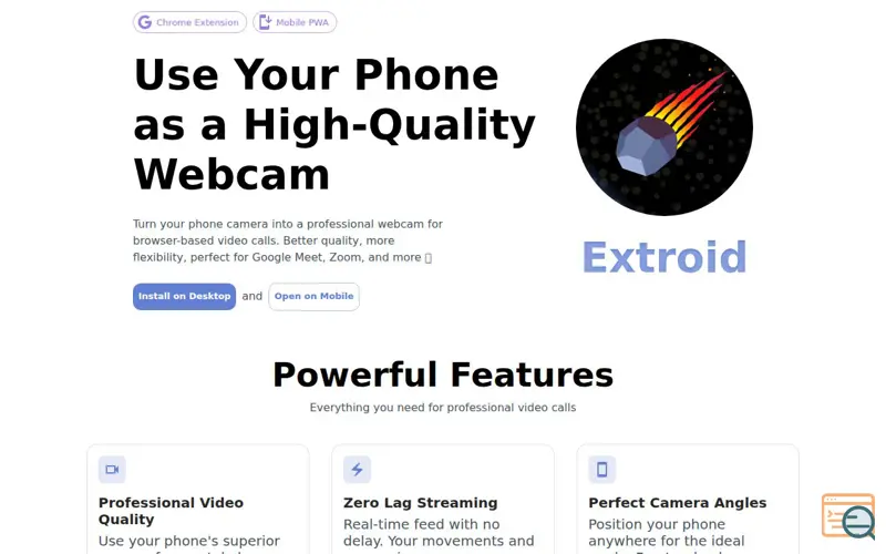 Screenshot of Extroid
