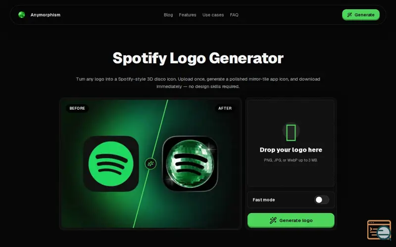 Screenshot of Spotify Logo Generator