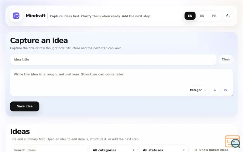 Screenshot of Mindraft