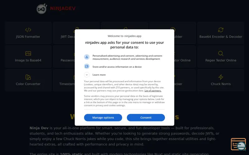 Screenshot of Ninjadev