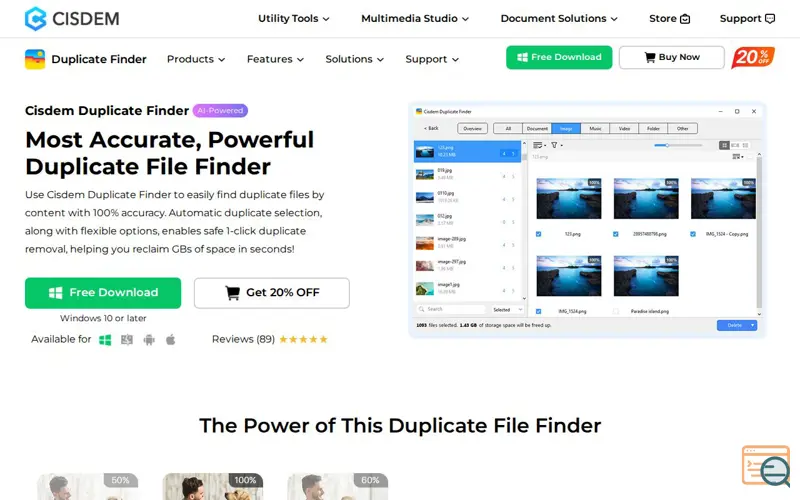 Screenshot of Cisdem Duplicate Finder