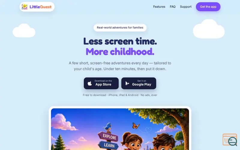 Screenshot of LittleQuest: Less Screen Time, More Play