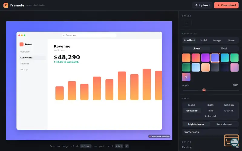 Screenshot of Framely