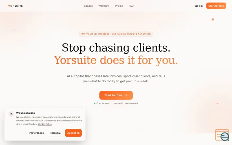 Screenshot of Yorsuite