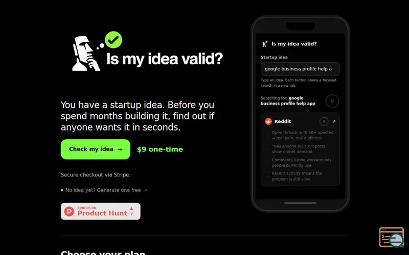 Screenshot of Is My Idea Valid? Startup Idea Validator