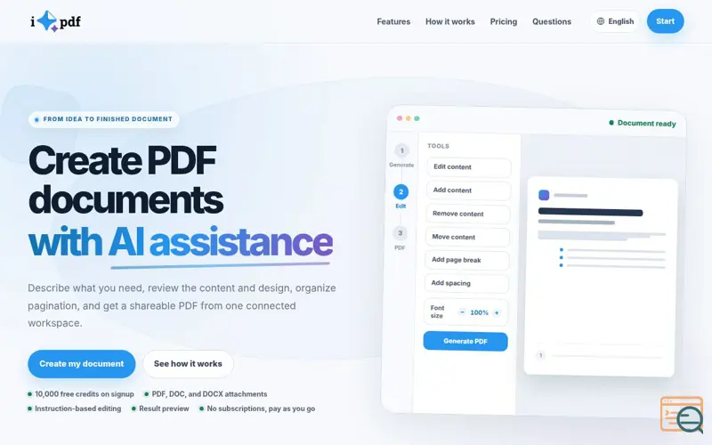 Screenshot of iGenPDF
