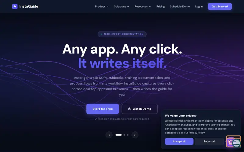 Screenshot of InstaGuide.ai