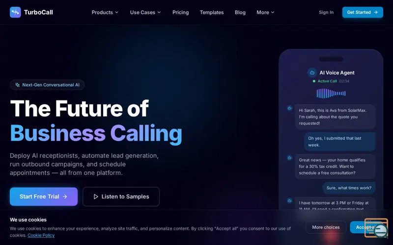 Screenshot of TurboCall