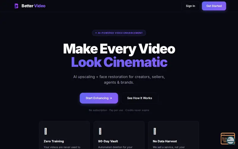 Screenshot of BetterVideo.io