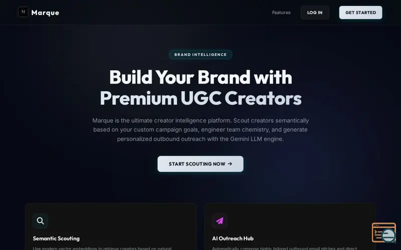 Screenshot of Marque
