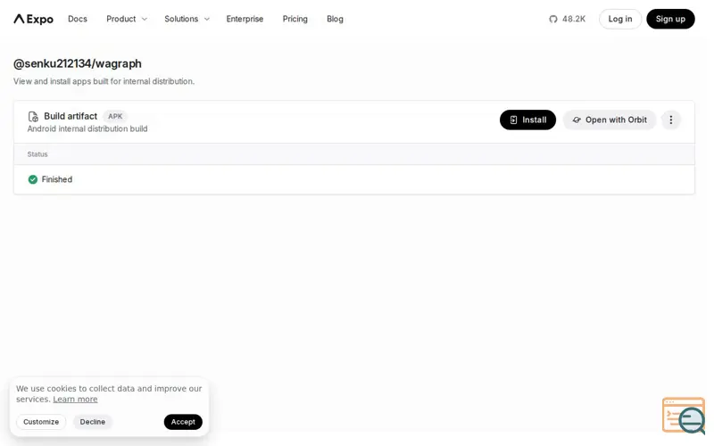 Screenshot of WaGraph, a launch using Grafana Faro