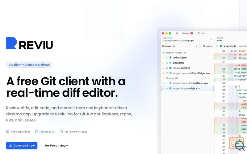 Screenshot of Reviu
