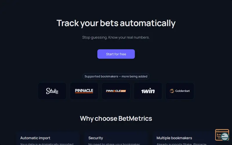 Screenshot of BetMetrics