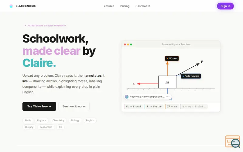 Screenshot of Clarognosis, a launch using Microsoft 365