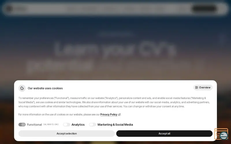 Screenshot of JobSense