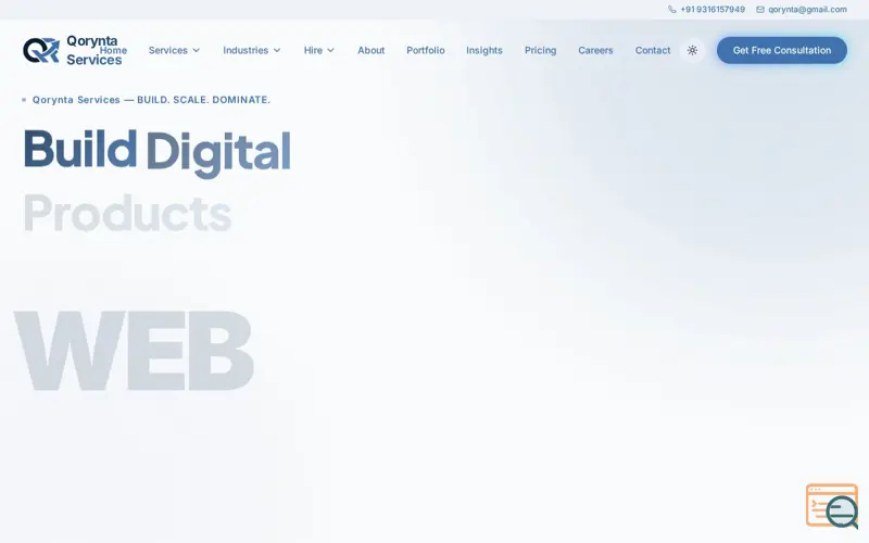 Screenshot of Qorynta Services