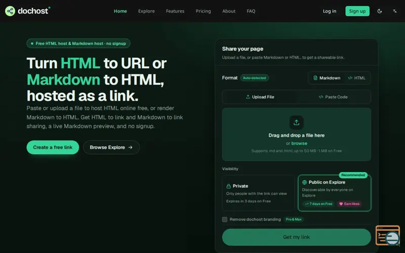 Screenshot of Dochost