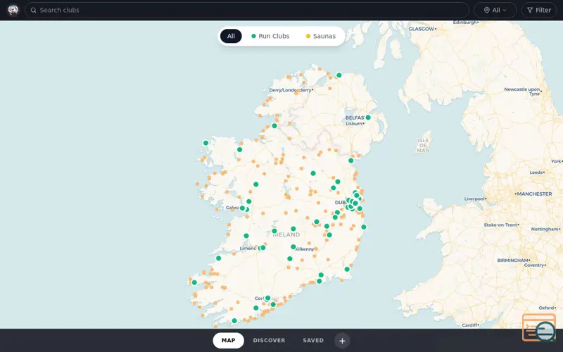 Screenshot of RunClub.ie