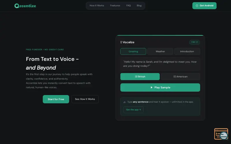 Screenshot of Accentize: Accent Coach