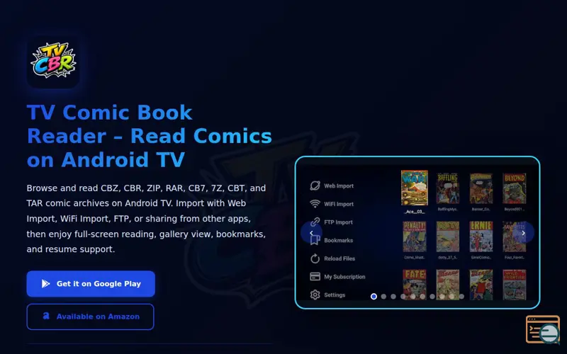 Screenshot of TV Comic Book Reader