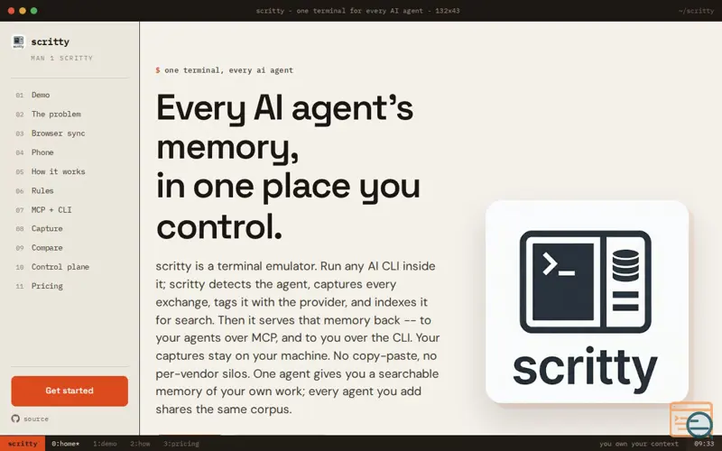 Screenshot of scritty