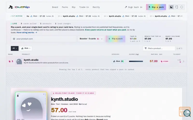 Screenshot of OutRip