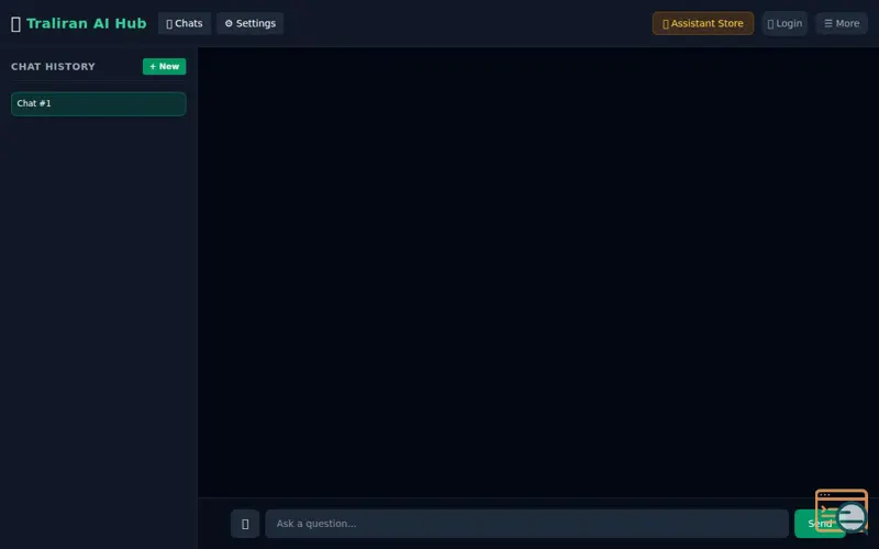 Screenshot of Traliran AI Hub
