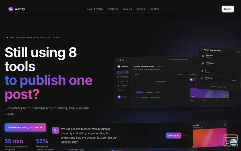 Screenshot of Wemify