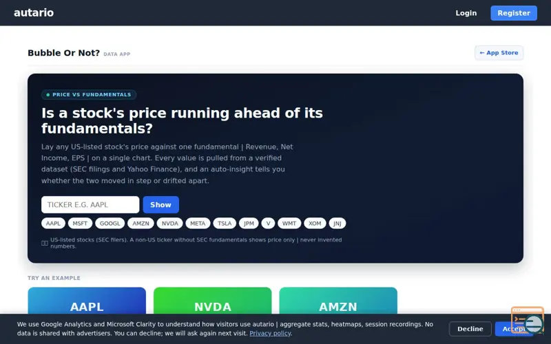 Screenshot of Bubble Or Not?