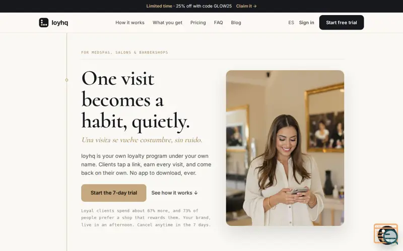 Screenshot of loyhq