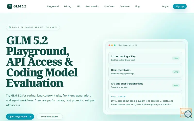 Screenshot of GLM 5.2