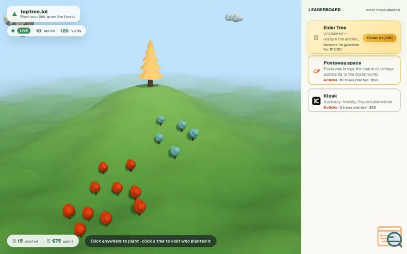 Screenshot of toptree.lol