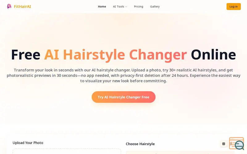 Screenshot of FitHairAI