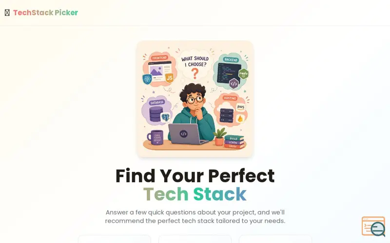 Screenshot of TechStack Picker