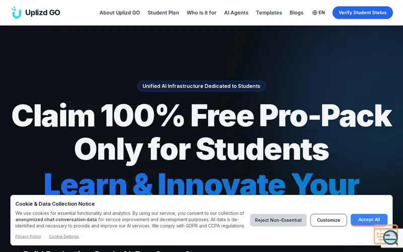 Screenshot of Uplizd GO for Students