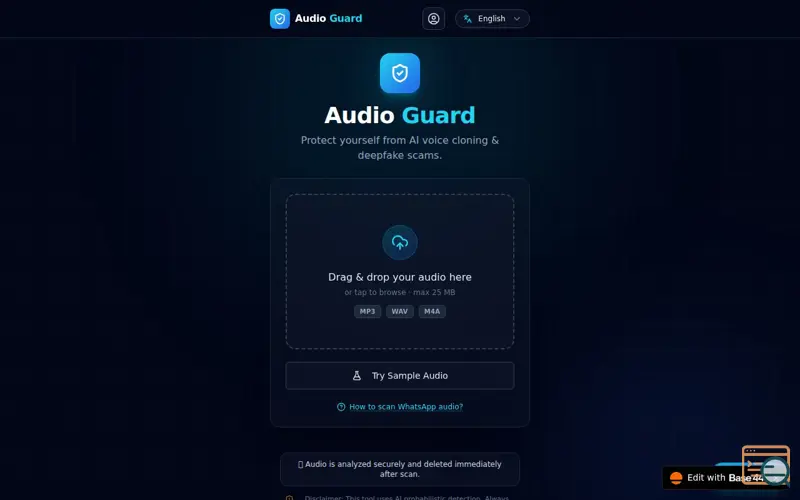 Screenshot of Audio Guard
