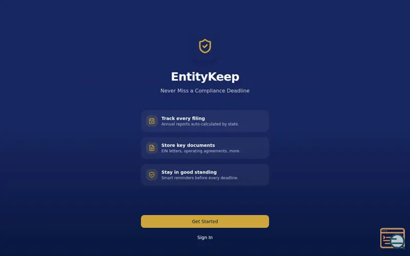 Screenshot of EntityKeep — LLC Compliance Manager