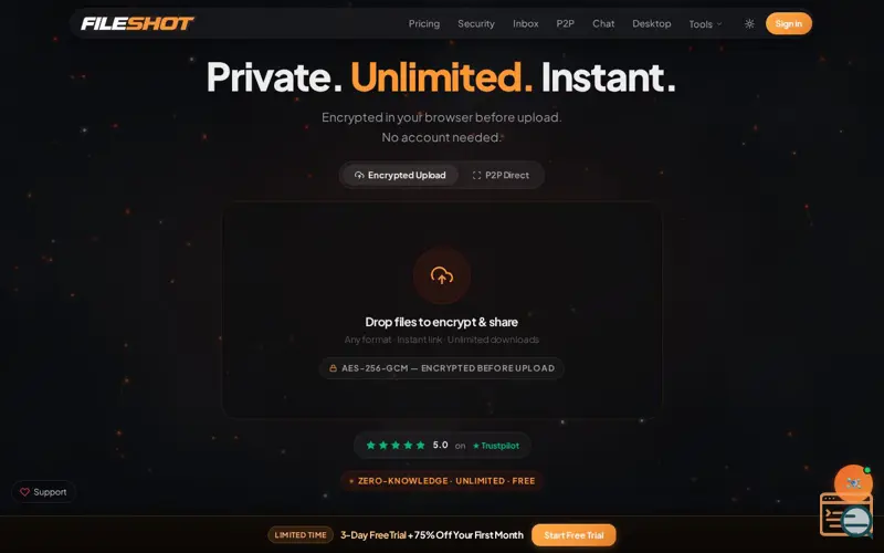 Screenshot of FileShot.io
