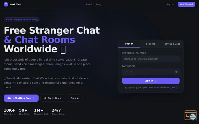Screenshot of NextChat