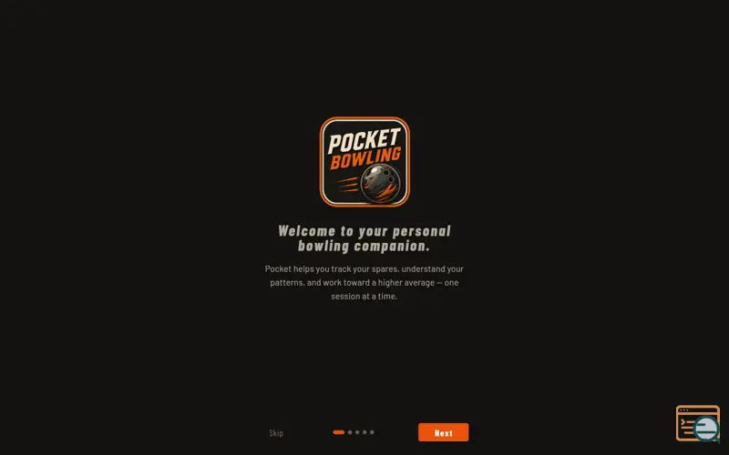 Screenshot of Pocket Bowling App