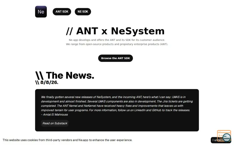 Screenshot of Ne.app