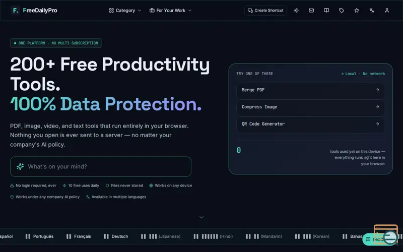 Screenshot of FreeDailyPro