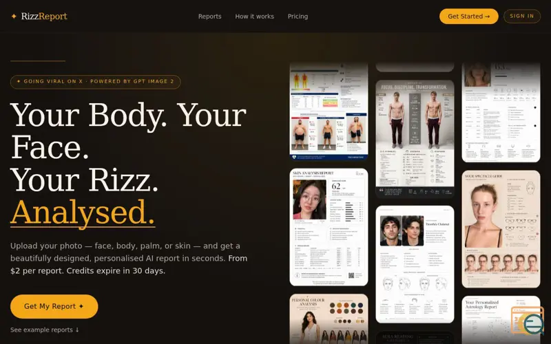 Screenshot of Rizz Report