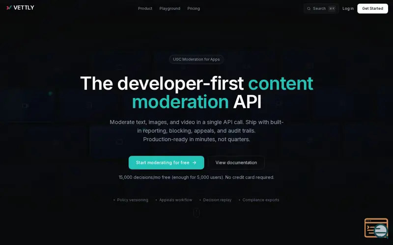 Screenshot of Vettly