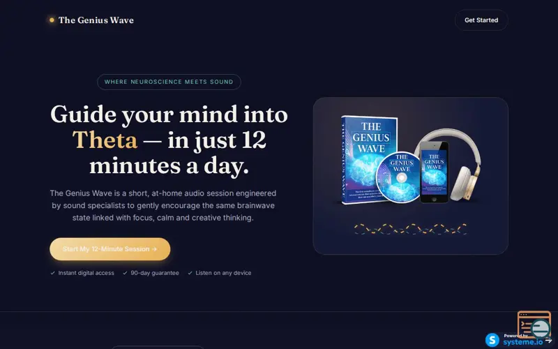 Screenshot of the genius song, a launch using Systeme.io