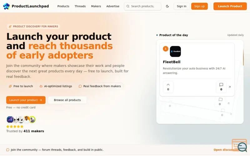 Screenshot of ProductLaunchpad.app