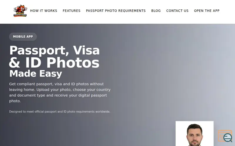 Screenshot of Foxly Passport Photo Maker