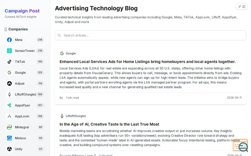 Screenshot of Campaign Post