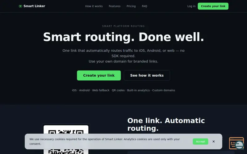 Screenshot of Smart Linker, a launch using Rails