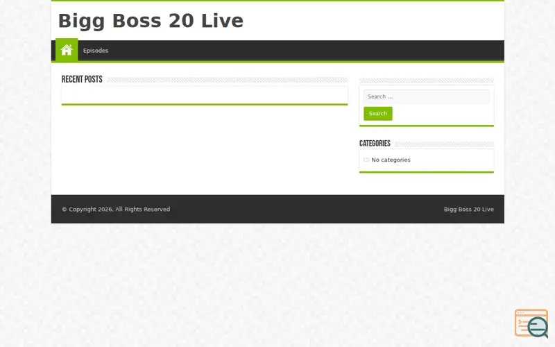 Screenshot of Bigg Boss 20 Live, a launch using Engintron